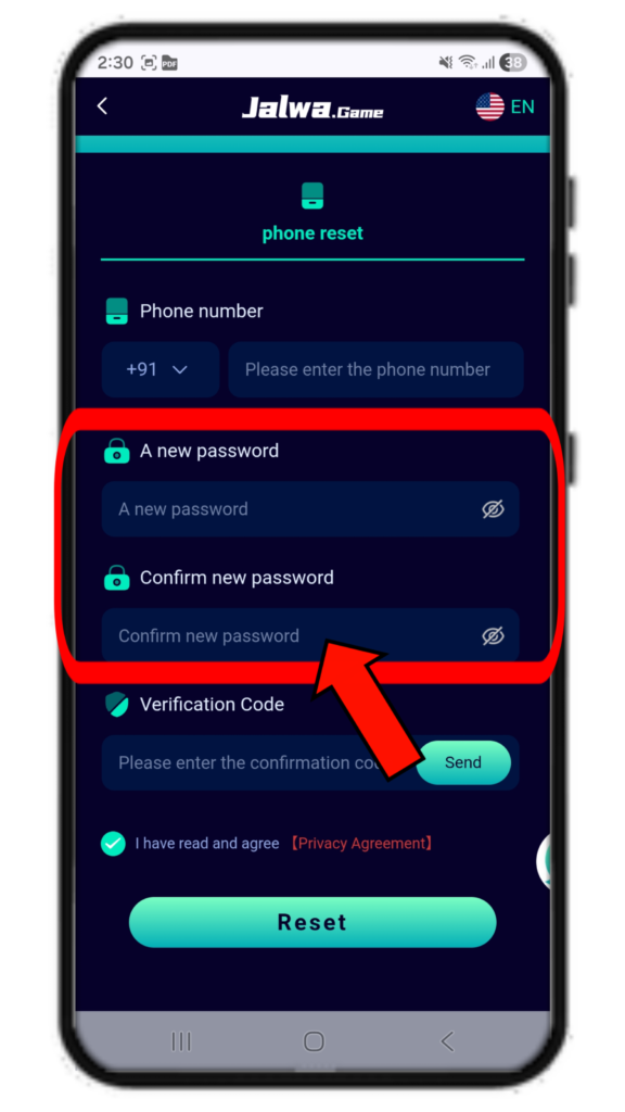 Jalwa Game Forgot Password
