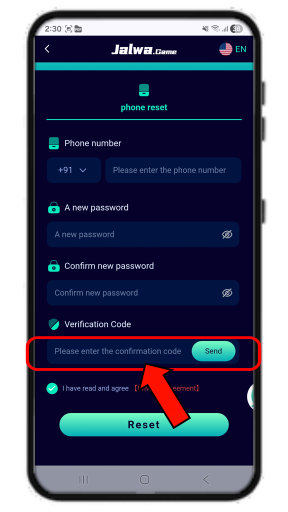 Jalwa Game Forgot Password